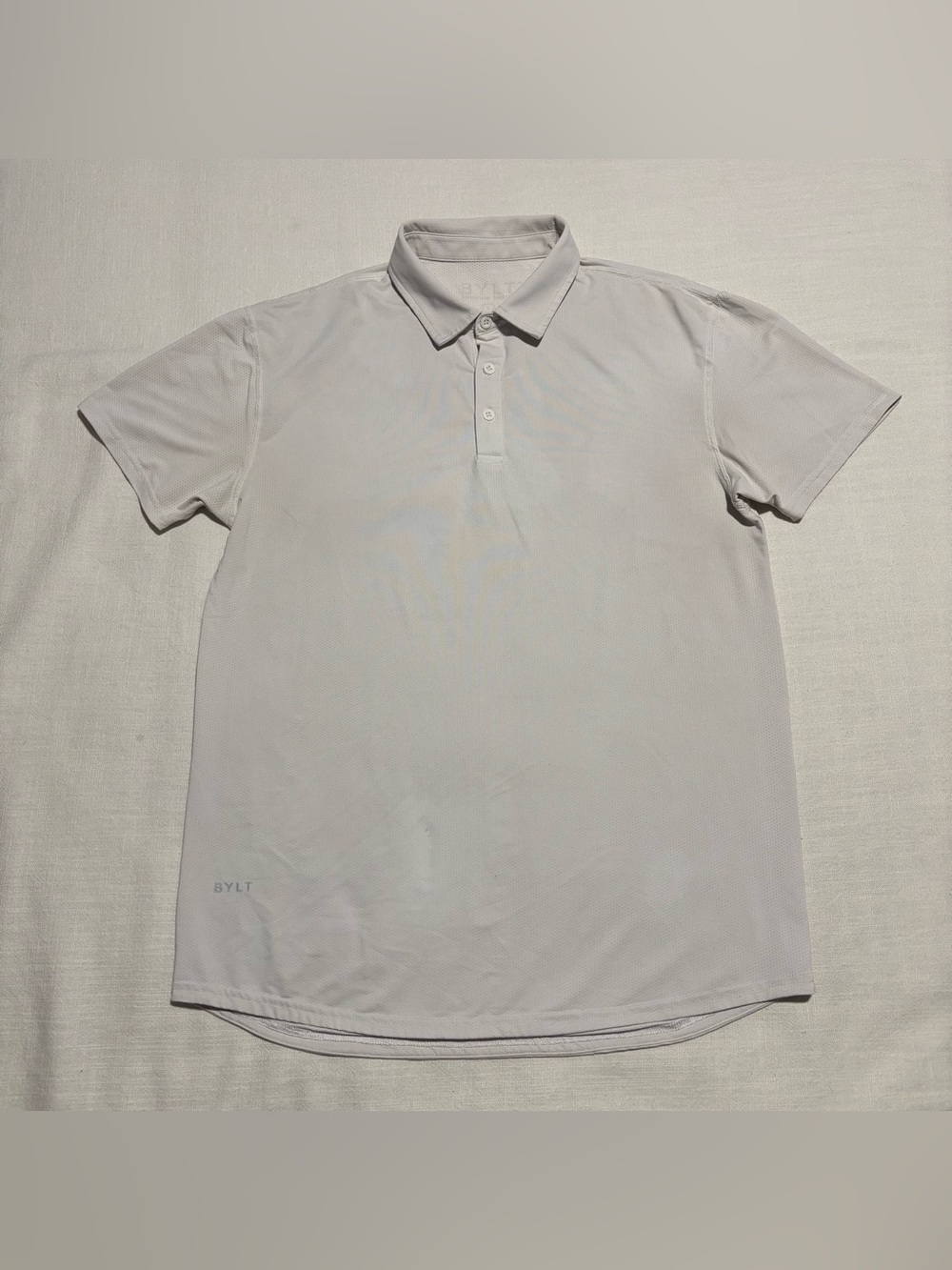 Men’s BYLT Basics Pulse Short Sleeve Polo | White | Size Small | MTPOL0268